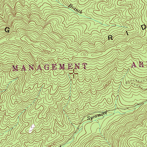 Topographic Map of Whigg Ridge Trail, TN