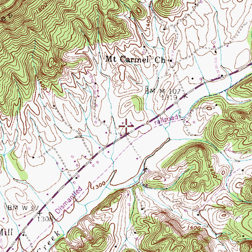 Topographic Map of Morrison Cemetery, TN