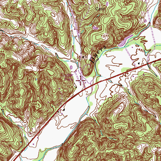 Topographic Map of Joiner Hollow, TN