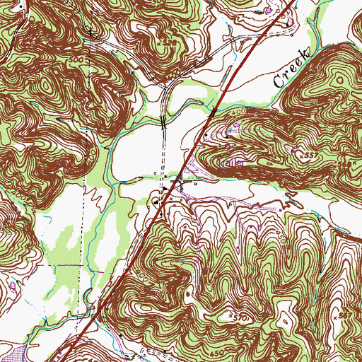 Topographic Map of Keel Hollow, TN