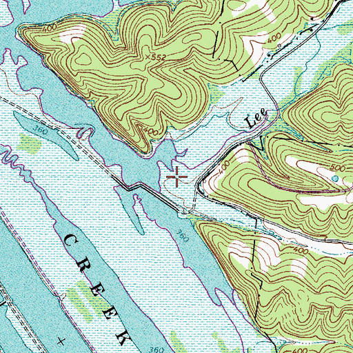 Topographic Map of Lee Hollow, TN