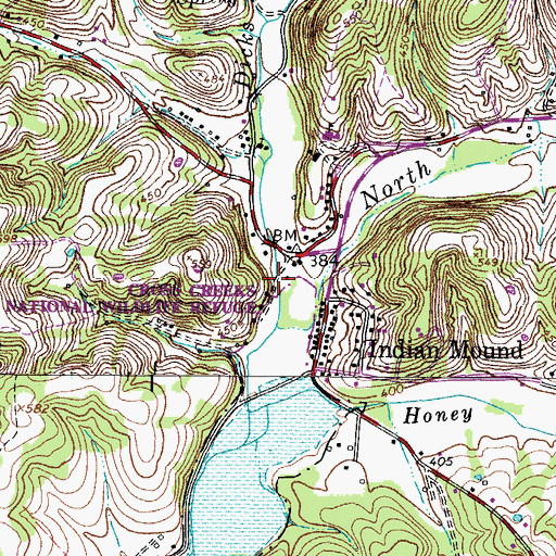 Topographic Map of Rorie Hollow, TN