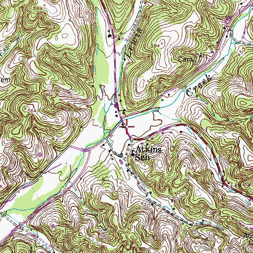 Topographic Map of Shepherd Hollow, TN