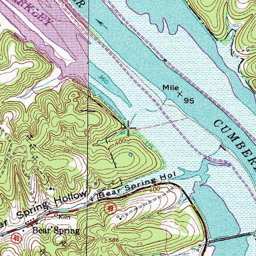 Topographic Map of Skunk Hollow, TN