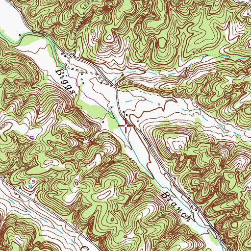 Topographic Map of Wyatt Hollow, TN