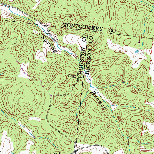 Topographic Map of Shelton Cemetery, TN