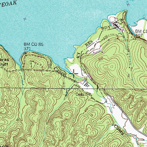 Topographic Map of Morgan Hollow, TN