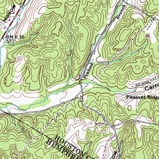 Topographic Map of John Ross Hollow, TN