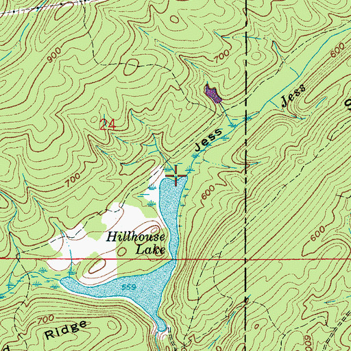 Topographic Map of Jess Hollow, AL