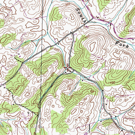 Topographic Map of Freshour Hollow, TN