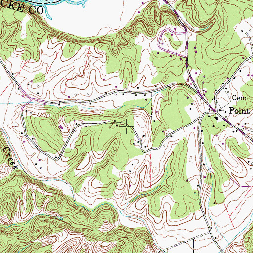 Topographic Map of Fowler Ridge, TN