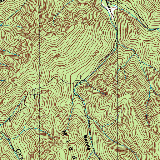 Topographic Map of Poplar Cove Trail, TN
