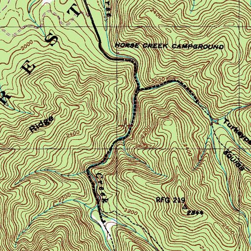 Topographic Map of Scarlet Oak Trail, TN