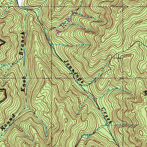 Topographic Map of Jennings Creek Trail, TN