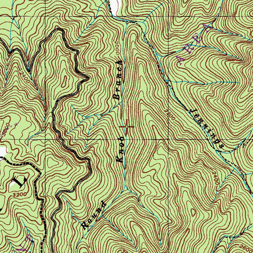 Topographic Map of Little Jennings Creek Trail, TN