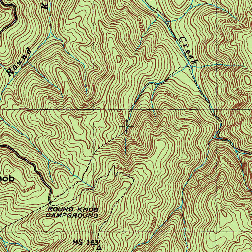 Topographic Map of Cowbell Hollow Trail, TN