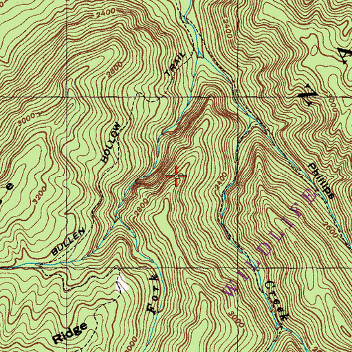 Topographic Map of Margarette Falls Trail, TN