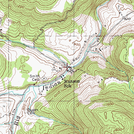 Topographic Map of Manson, TN