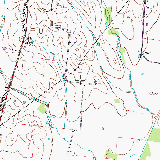 Topographic Map of Halls Chapel, TN