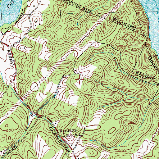 Topographic Map of Stokes Hill, TN