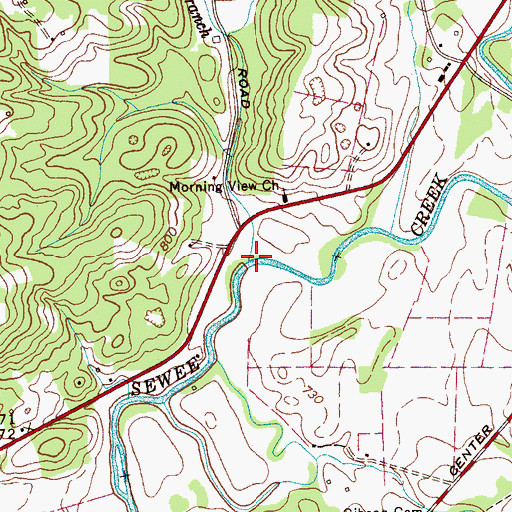 Topographic Map of Woods Hollow, TN