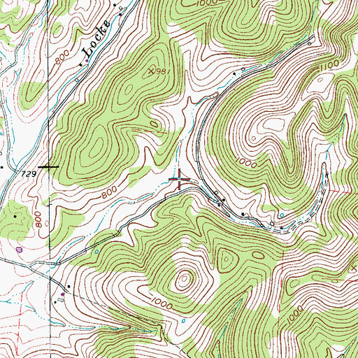 Topographic Map of Bernal Hollow, TN