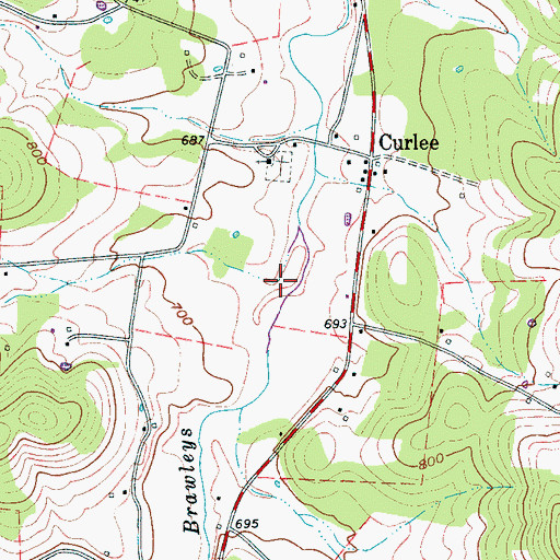 Topographic Map of Reed Hollow, TN