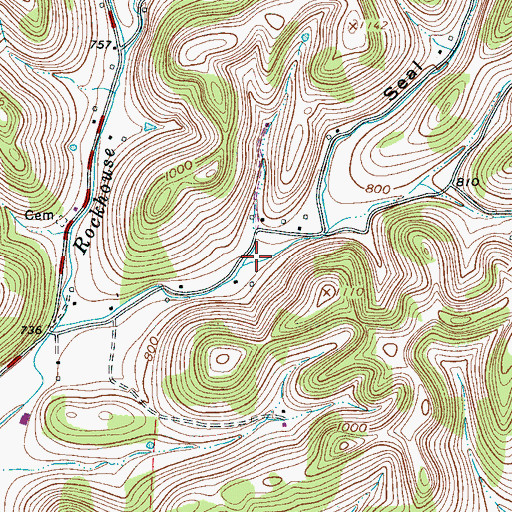 Topographic Map of Witty Hollow, TN