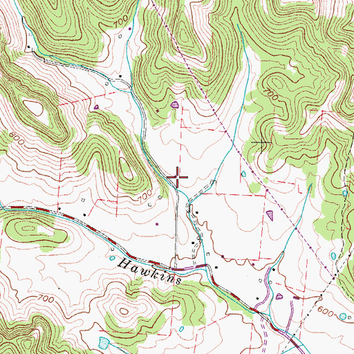 Topographic Map of Shephard Hollow, TN