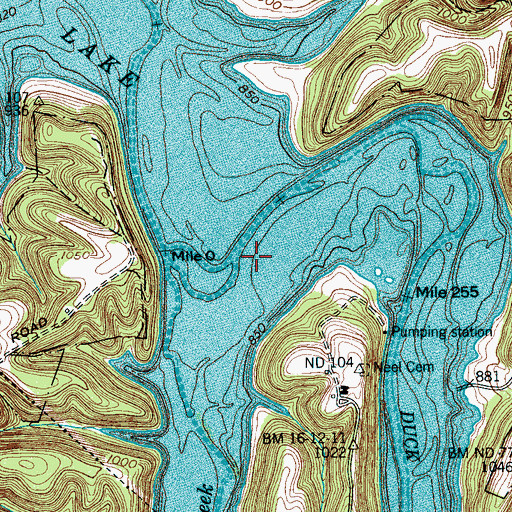 Topographic Map of Carroll Hollow, TN