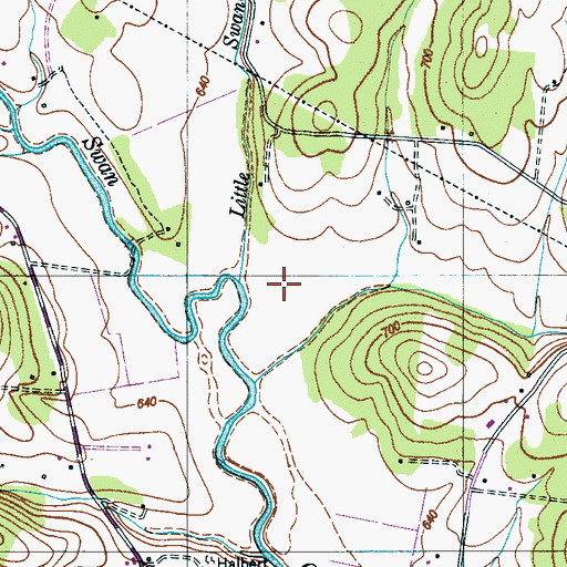 Topographic Map of Gunner Hollow, TN