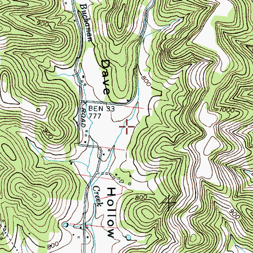 Topographic Map of Hopper Hollow, TN