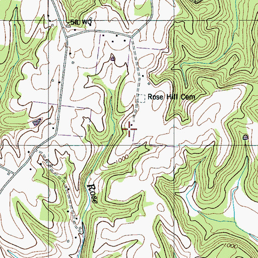 Topographic Map of Helton Cemetery, TN