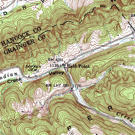Topographic Map of Jackson Hollow, TN
