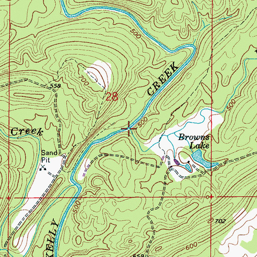 Topographic Map of Little Creek, AL