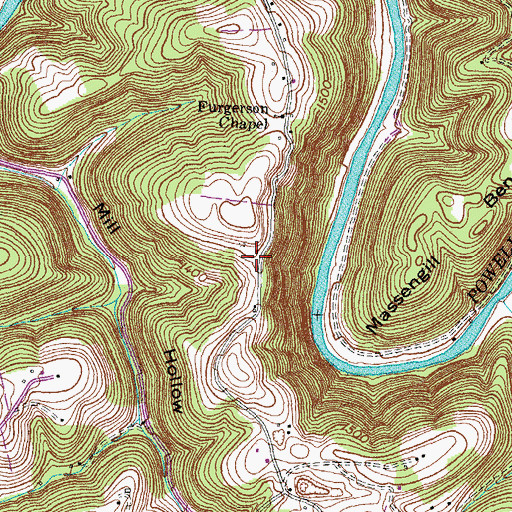 Topographic Map of Furgerson Ridge, TN