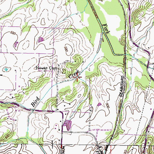 Topographic Map of House Creek, TN