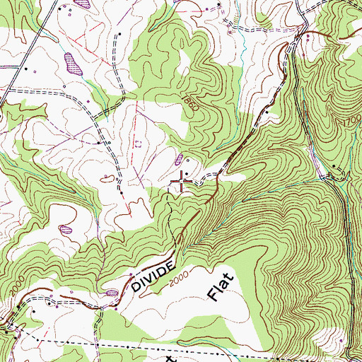 Topographic Map of Knight Cemetery, TN
