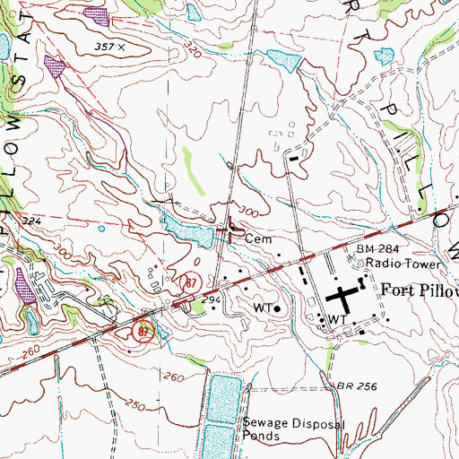 Topographic Map of Green Chapel, TN
