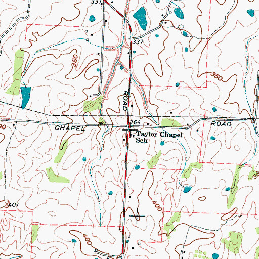 Topographic Map of Taylor Chapel, TN