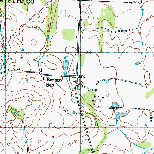 Topographic Map of Zu Zu, TN