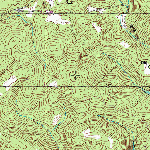 Topographic Map of Bear Ridge, TN