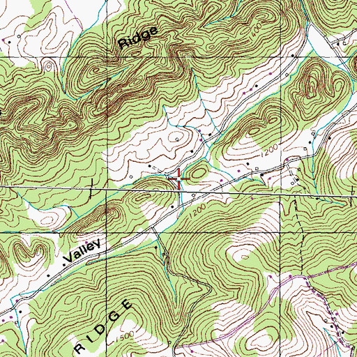 Topographic Map of Beeler Gap, TN