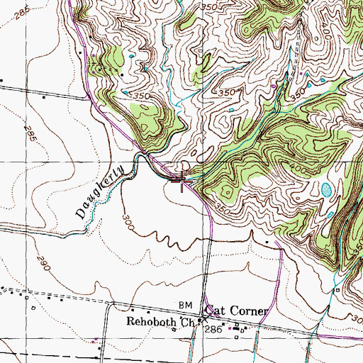 Topographic Map of Booger Den Hollow, TN