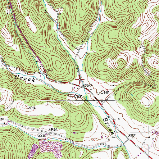 Topographic Map of Duffer Hollow, TN