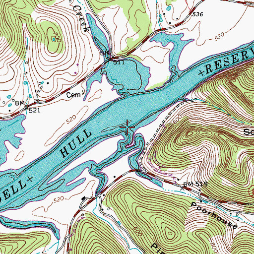 Topographic Map of Poor House Branch, TN