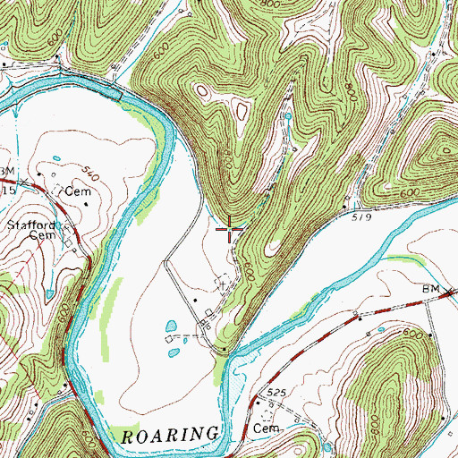 Topographic Map of Scott Hollow, TN