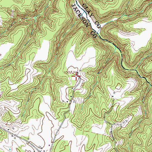 Topographic Map of Stacy Ridge, TN