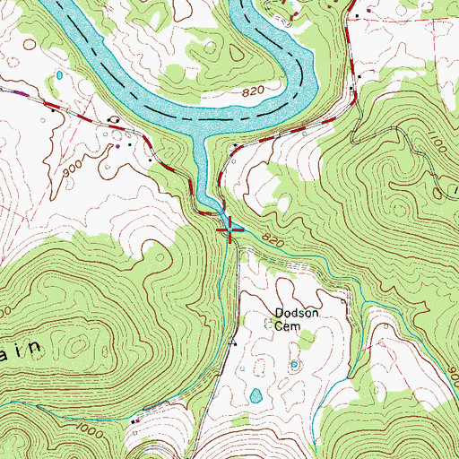 Topographic Map of Dry Branch, TN