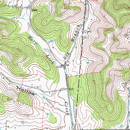 Topographic Map of Agee Hollow, TN